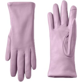 Lands' End Womens Cashmere Lined Leather Tech Gloves Purple Hydrangea Regular Large