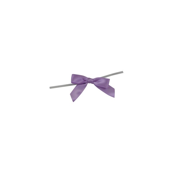 Reliant Ribbon Satin Twist Tie Bows - Small Bows, 5/8 Inch X 100 Pieces, Orchid