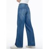 Sidefeel Women's Wide Leg Jeans High Waisted Stretchy Straight Leg