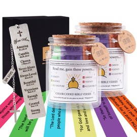 Bible Verse Jar, Read Me When Bible Verses Jar, Bible Jar, Bible Verses In a Jar, Easter Gifts for Women Mom, Christian Gifts for Women, Religious Gifts for Women, Bible Accessories