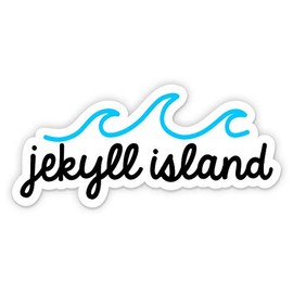 Squiddy Jekyll Island - Vinyl Sticker Decal for Phone, Laptop, Water Bottle (2.5" Wide)