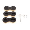 3 Pcs Surfboard Fin Box Round Cup Shape PVC Nine