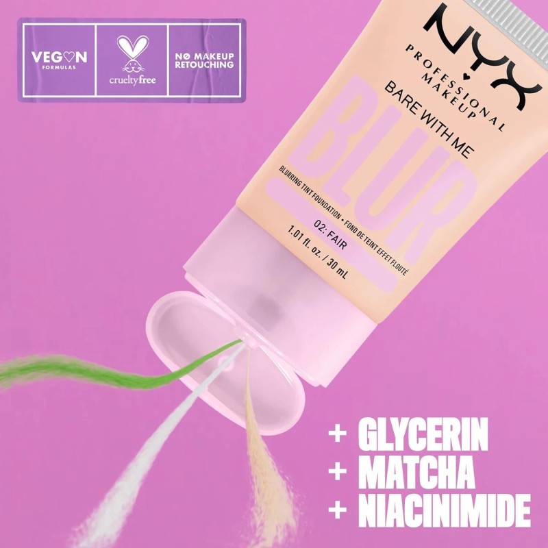NYX PROFESSIONAL MAKEUP Bare With Me BLUR Skin Tint Foundation