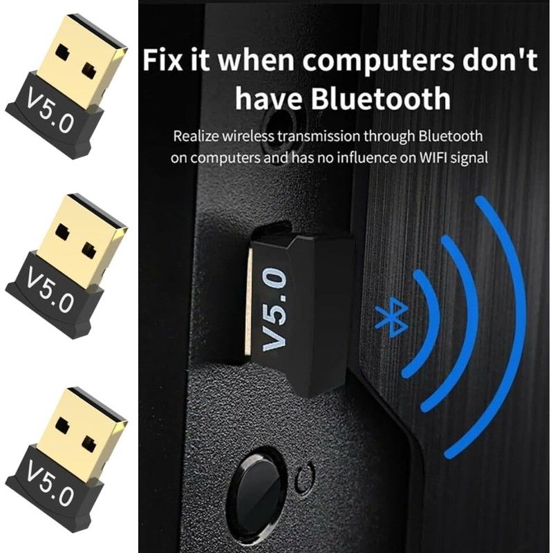 Nano USB Bluetooth 5.0 Dongle Adapter for Long Range Bluetooth