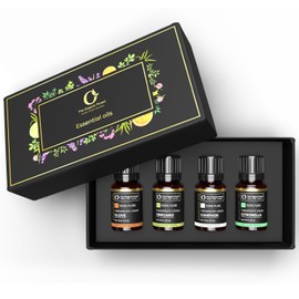 Organic Forest Pack of 4 Essential Oil Set | Citronella, Clove, Oregano and Camphor Essential Oil Gift Set | Essential Oils for Diffusers for Home | Massage Oil | Aromatherapy Diffuser Oil Gift Set
