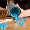 GWHOLE Dice Cup Leather Grey Set of 10 Dice for