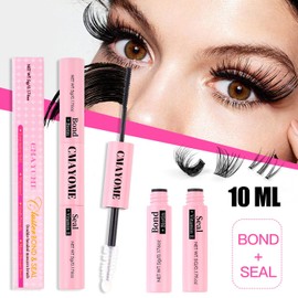 Lash Glue Bond and Seal Long Lasting Strong Hold Waterproof 2 in 1 Cluster Eyelash Glue for DIY Lash Extensions