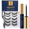 Arishine Magnetic Eyelashes with Eyeliner - Magnetic Eyeliner 1 Tube and Magnetic Eyelash Kit - Eyelashes With eyeliner Natural Look - Comes With Applicator