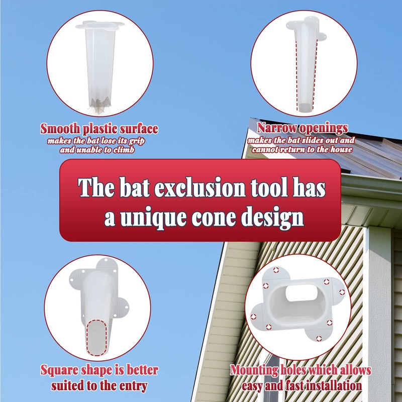 Bat Reusable Exclusion, Bat Cone Excluder Removal Tool, One Way