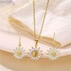 Qzgyoool Collares de Mujer, Juego Collar Aretes de Girasol Chapado