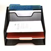 Mind Reader 3-Tier Tray Desk Organizer, Black