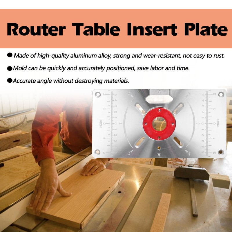 Router Table Insert Plate Aluminum Trimming Machine Engraving Flip Board