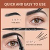 Eyebrow Pencil - Waterproof Microblading Eyebrow Pencil 2-in-1 Dual-Ended 3D