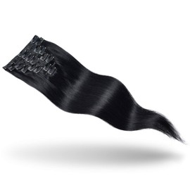 Clip in Hair Extensions REMY Human Hair 8Pcs 18 Clips 60g/Set 12 Inch