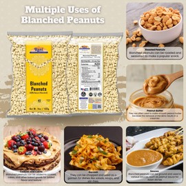 Rani Peanuts Skinless (Blanched, Uncooked) 14oz (400g) ~ All Natural | Vegan | Gluten Friendly | Kosher | Fresh Product of USA ~ Spanish Grade Groundnuts