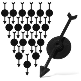SAFIGLE 25pcs Black Plastic Arrow Game Rotating Board Game Accessories for Party Supplies, Classroom Activities, and Home Use (2.83 X 0.98 X 0.39 Inches)