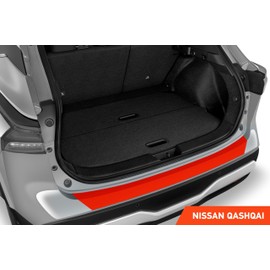 Luxshield Boot Sill Protector Film for Nissan Qashqai 3 (III) J12 I 2021-2025 - Bumper Protection, Scratch Protection, Paint Protection Film - Carbon Black