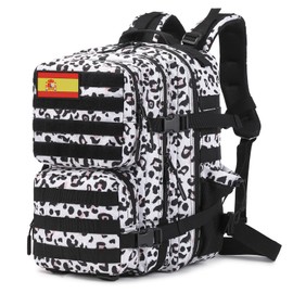 Delgeo Military Backpack, 25L Leopard Print