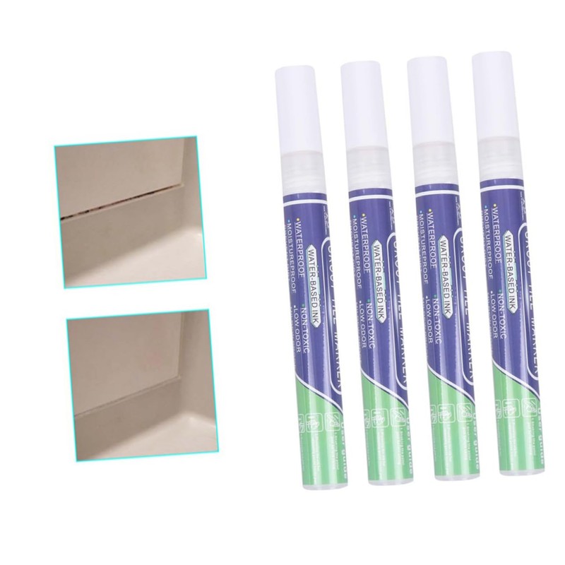 DOITOOL Grout Tile Pen Kit 4pcs White Rejuvenate Grout Restorer