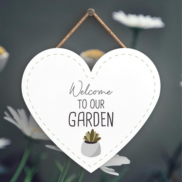 Global Designs Welcome To Our Garden Theme Gift Idea Hanging