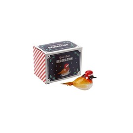 CGB Giftware Glass Festive Robin Figurine Boxed | Collectable Ornament | Decorative | Home Accessory | Gift For All | Glass Animals GB06729