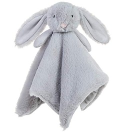 Apricot Lamb Stuffed Animals Gray Bunny Rabbit Soft Comforter Blanket Security Infant Nursery Character Blanket Luxury Snuggler Plush Baby Lovey(Grey Bunny, 13 Inches)