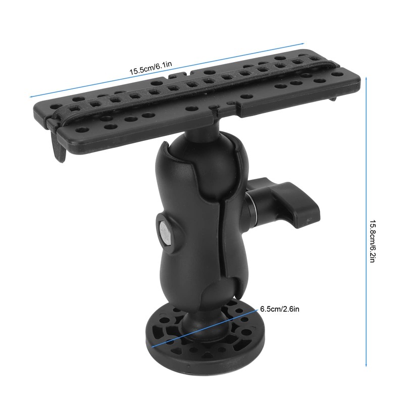 Asixxsix Fish Finder Mounting Base, Universal 360° Rotating Fish Finder