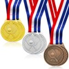 6 Pcs Pickleball Medals - 2.56 Inch Gold Silver Bronze