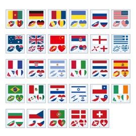 STOBOK 116pcs Face Flag Stickers Temporary Patriotic Decals for Boys and Girls Adults for July Celebrations Sports Events Festivals and Special Occasions