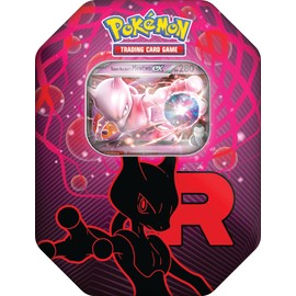 Pokémon TCG: Team Rocket Tin – Mewtwo ex (1 Foil Promo Card & 4 Booster Packs)