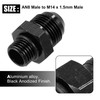 X AUTOHAUX Car Plug Metric Thread Mounting Adapter Black AN8-M14