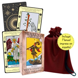 CATAROS Tarot Rider Waite Principiantes Interpretado Y Simbolismo (Guinda)