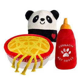TONBO Cute Food Plush Dog Toys (Noodle Combo)