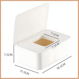 Dispensador de Toallitas Húmedas, Caja de Almacenamiento, Fácil de Abrir y Cerrar, Sello Antifugas (Ferroso)