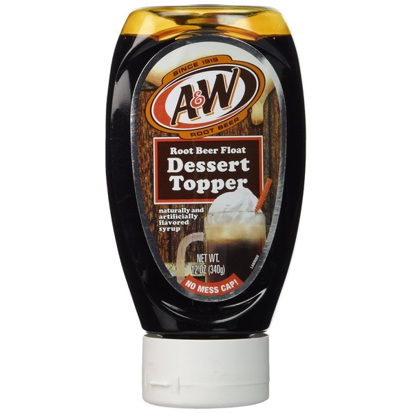A&W Root Beer Float Dessert Topper Syrup, 12-Ounce (Pack of 2)