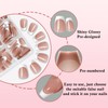 240pc French Tips Press on Nails Short Coffin Fake Nails