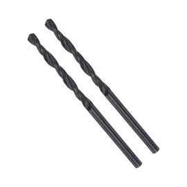 CoCud Twist Drill Bits, 3mm Cutting Diameter 0.12" Shank, High-Speed Steel Black Oxide Coating Jobber Bit Set (Applications: for Metal Wood Plastic), 2-Pieces