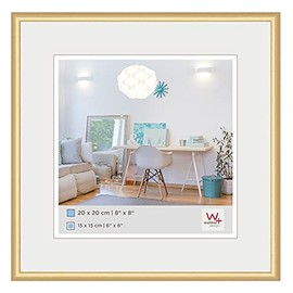 Walther Design Picture Frame, plastic Glass, Gold, 20 x 20 cm