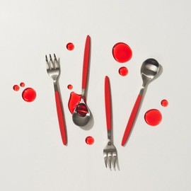 Lia Color Tea Spoon Fork 4-Piece Set Black / 리아 컬러 티 스푼 포크 4P 세트 블랙
