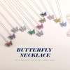 AGRULE Blue Butterfly Necklace for Women 925 Sterling Silver 18