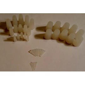 Unbranded 65 Piece Powder Coating Hook and Plug Kit 25 Hooks 40 Plugs 1/16" to 3/4"