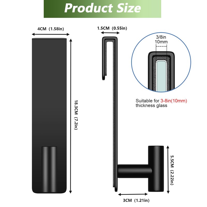 VINHOLD Shower Door Hooks, Heavy Duty Rack Hooks for Robe,