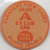 Milk Bottle Cap - Pleasant View Dairy - maverick - RAW CREAM - PHONE 187-W-2