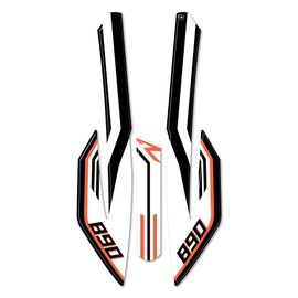 labelbike - Motorcycle Fender Protection 3D Sticker compatible with KTM 890 Adventure R 2021-2023