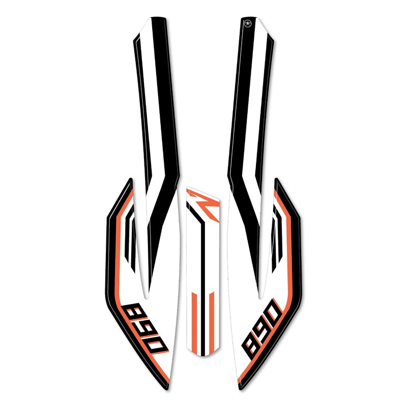 labelbike - Motorcycle Fender Protection 3D Sticker compatible with KTM