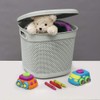 JVL Droplette Design Plastic Storage Basket, 15L, 28 x 32