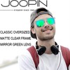 Joopin Green Sunglasses for Men Polarized Womens Sunglasses Matte Clear