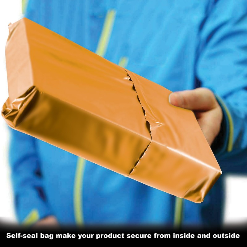 JeeJaan® 50 Pcs of Orange Courier Bags 12 x 16