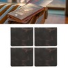 4pcs Vaccination Certificate Holder Marbling Waterproof PU Leather Vaccine Card