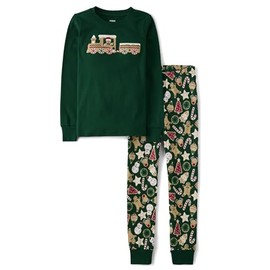 Gymboree,Christmas Cotton 2-Piece Pajama Sets, Big Kid, Toddler, Baby Gymmie,Gingerbread Green,12